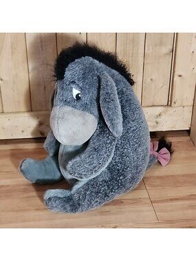 Disney Store Eeyore L 15" Plush Stuffed Animal Detachable Tail Winnie The Pooh